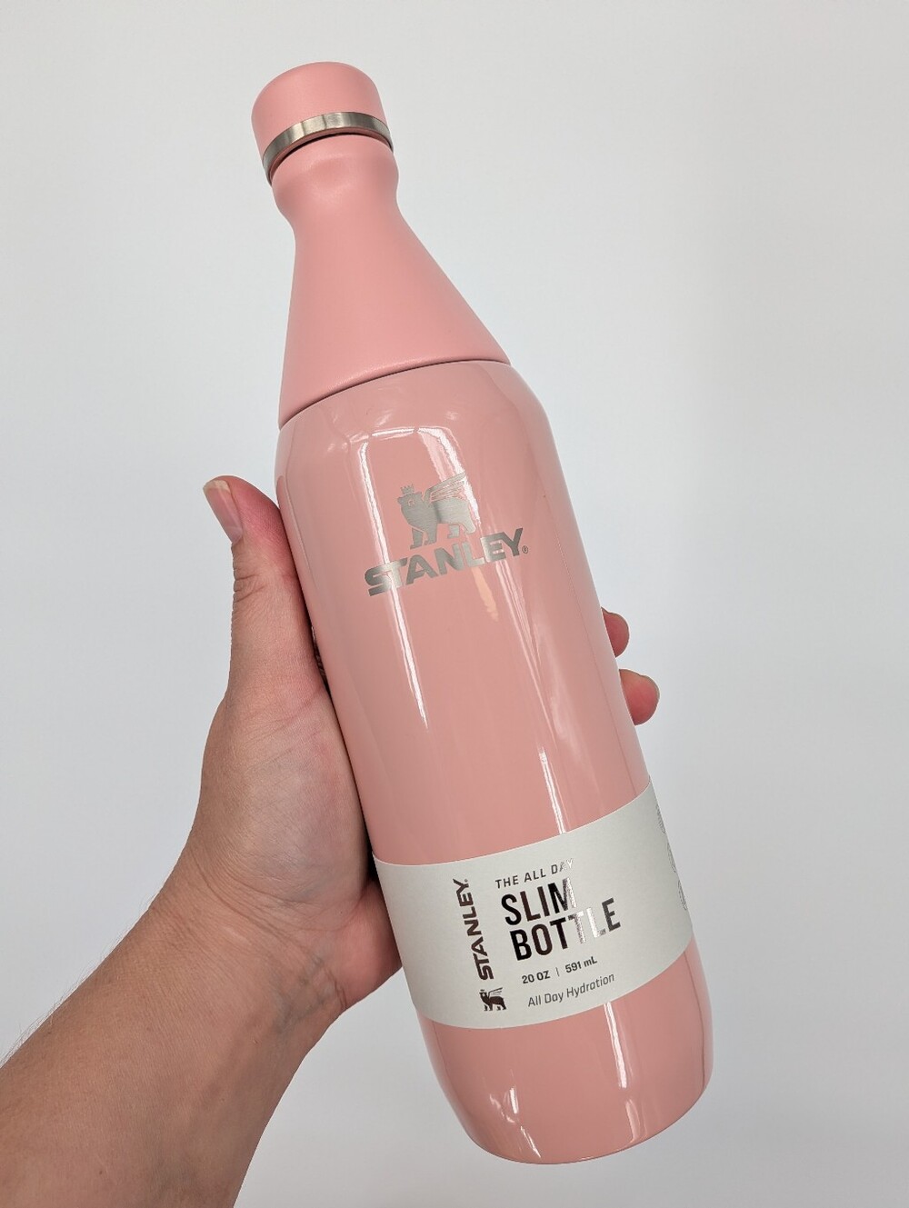 new stanley water cup All Day Slim Bottle 20 OZ peach rose